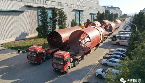 yl23455永利集团沉工承造的艾法史女士首套大型水泥窑筒设备交付海表